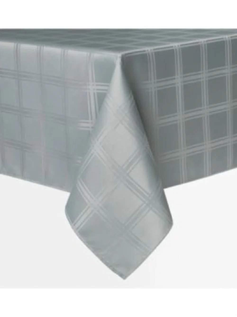 Classic Gray Plaid Tablecloth - Elegant Home Dining